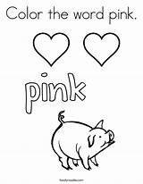 Pink Color Coloring Word Kids Noodle Pig Twisty Twistynoodle Print Drawing Designlooter Built California Usa Getdrawings 04kb sketch template