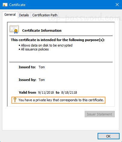 view installed certificates  windows    password