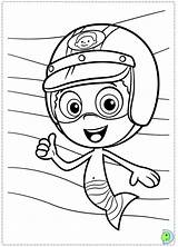 Coloring Dinokids Bubble Guppies Pages Close sketch template