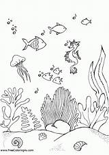 Coloring Underwater Pages Comments Coloringhome Book sketch template