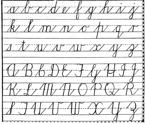 cursive alphabet uppercase  lowercase chart alphab vrogueco