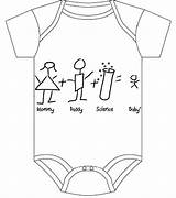 Baby Onesie Ivf Iui Outline Template Coloring Clip Pregnancy Dad sketch template