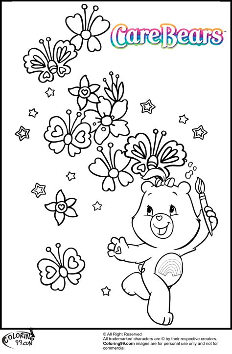 care bear coloring pages minister coloring