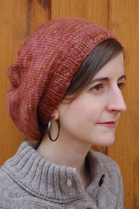 knitting patterns galore parisian slouch hat