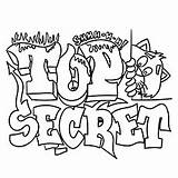 Graffiti Coloring Pages Secret Printable Wish Star sketch template