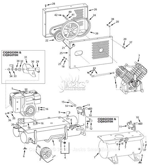 campbell hausfeld ciqgh parts diagram  air compressor parts
