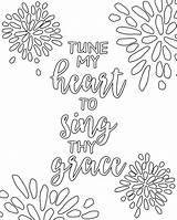 Hymns Scripture Thou Wander Fount Getcolorings Childrens Zentangle sketch template
