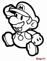 Mario Paper Coloring Pages Drawing Super Bros Sticker Star Line Draw Color Clipart Kids Printable Kart Board Colouring Tattoo Bomb sketch template