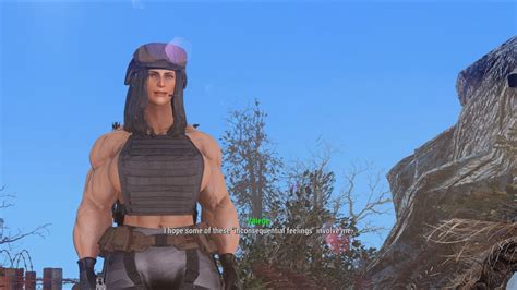 fallout  muscle girl mod part  catching    companions youtube