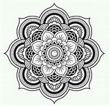 Mandala Lotus sketch template