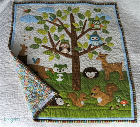boogaloo forest friends baby quilt