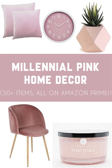 millennial pink home decor finds  amazon prime  pam del