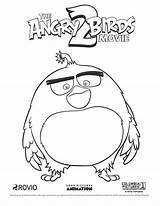 Coloring Angry Birds Movie Bomb sketch template