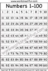 chart number chart   kindergarten worksheets