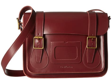 dr martens  leather satchel  cherry red red lyst