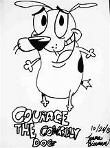 Courage Coloring Dog Cowardly Pages Getdrawings Deviantart Drawing Comments sketch template