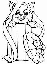 Coloring Kitten Pages Printable Kids Colouring Kittens Color Sheets Gift Print Cat Cats Kitty Book Adorable Cute Gif sketch template