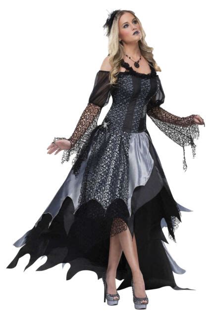 spider queen adult womens costume elegant gown dress black gothic