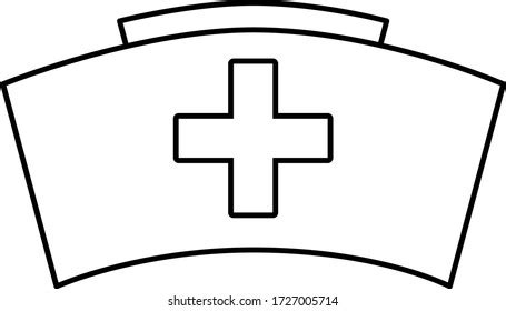 clipart hat nursing nurse cap cartoon transparent coloring template