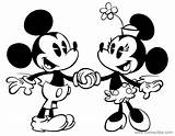 Mickey Minnie Mouse Hands Holding Coloring Pages Tv Series Disneyclips sketch template