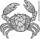 Crab Zentangle Colorpagesformom sketch template