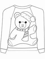 Kerst Maglione Kleurplaten Sweaters Orsacchiotto Natalizio Topkleurplaat Brutto Muminthemadhouse Kerstmis sketch template
