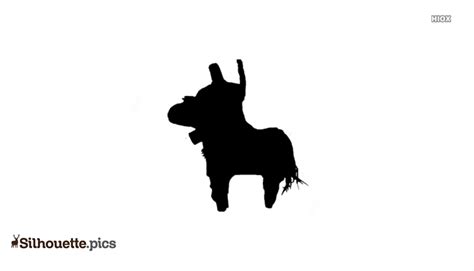 cartoon donkey pinata silhouette image  vector  silhouettepics