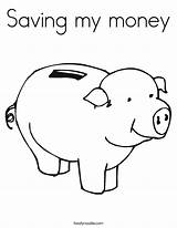 Coloring Bank Money Piggy Ham Saving Math Pages Twistynoodle Pig Built California Usa Favorites Login Add Noodle Designlooter Print sketch template