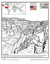 Canyon Coloring Grand Pages Worksheets Geography Colouring Grade Sheets Kids Worksheet Cappadocia Color Education Printables Second Books Studies Social Fourth sketch template