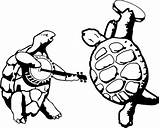 Dancing Terrapin Turtles Greatful Clip Sketchite sketch template