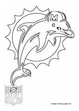 Coloring Pages Dolphins Miami Nfl Logo sketch template