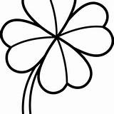 Leaf Clover Coloring Pages Four Rare Color Getdrawings Getcolorings Print sketch template