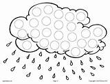 Dot Printables Spring Do Coloring Preschool Cloud Rain Pages Painting Activities Kindergarten Worksheets Dots Crafts Printable Preschoolers Weather Toddlers Choose sketch template