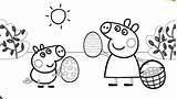 Peppa Pig Coloring Pages Easter Printable George Paw Patrol Christmas Kids Colouring Color Sheet Print Sheets Getcolorings Cuento Halloween Getdrawings sketch template