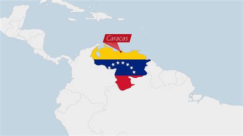 venezuela map highlighted  venezuela flag colors  pin  country