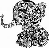 Mandala Elephant Baby Drawing Clipart Svg Ready Transfer Press Phoenix Coloring Animal Mandalas Elefant Pages Tiere Simple Outline Zentangle Adult sketch template
