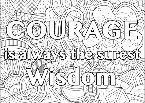 courage    surest wisdom positive inspiring quotes adult