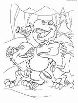 Age Ice Dinosaurs Coloring Sid Dawn Cartoons Pages Dinosaur Bug Opossums Panic sketch template