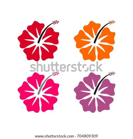 hibiscus logo vector stock vector  shutterstock