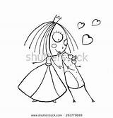 Kissing Coloring Lips Frog Hand Princess Kids Drawing Drawn Prince Story Fun Baby Cute Getdrawings Outline Illustration Pages Shutterstock sketch template