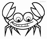 Crab Coloring Colouring Pages Kids Crabs Blue Cartoon Drawing Hermit Printable Cool2bkids Template Print Paintingvalley sketch template