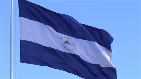 Bandera De La Republica De Nicaragua En Managua Youtube