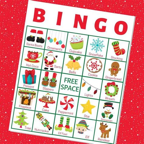 christmas bingo  large group  virtual printable bingo cards