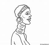 Africana Africaine Africanas Colorare Africano Imagenes Colorier Negritas Disegni sketch template