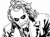 Joker Heath Ledger Pages Coloring Lineart Wip Template Deviantart sketch template