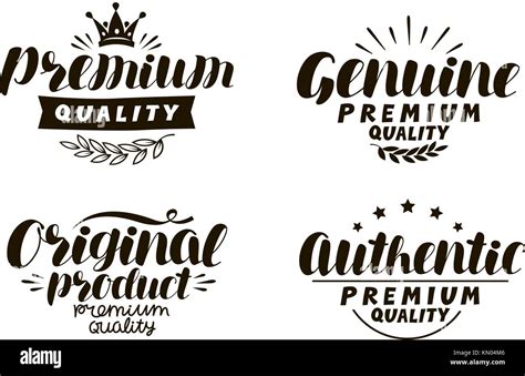 premium genuine original authentic logo  label description  goods typography concept