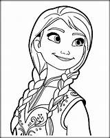 Coloring Pages Cute Frozen Anna Getcolorings Print sketch template