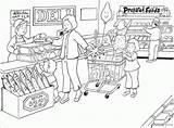 Supermarche Supermarket Kolorowanki Dzieci Dla Kolorowanka Coloriages sketch template
