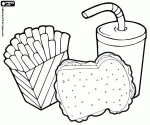 fast food coloring pages printable games food coloring pages