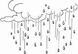 Regen Ausmalbilder Raining Lluvia Regentropfen sketch template